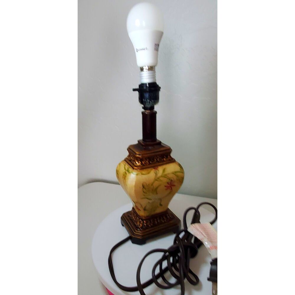Oriental Small Lamp with Flowers and Stems and Leaves Circa 2010